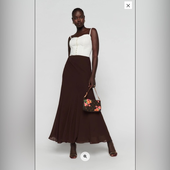 Reformation Sadie Maxi Dress in Cafe - Picture 1 of 11